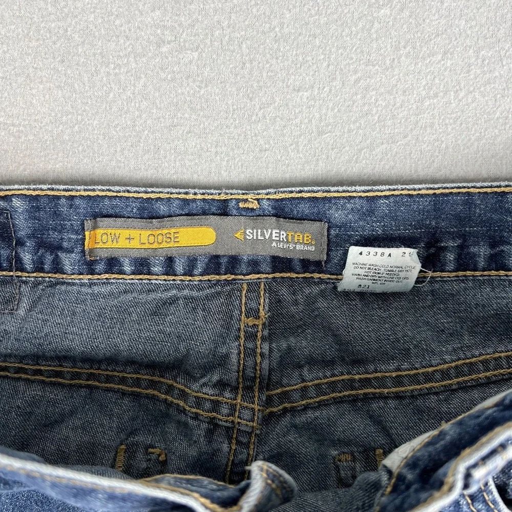 VTG Levis Silver Tab Jeans Fit 35x29 Low and Loose Fit‎ 2000s Y2K Skate Baggy